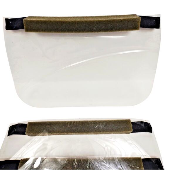 CLEAR FACE SHIELD Medical Facemask Eye Protector PPE Foam Band 3 Pk USA Shipper - Picture 2 of 7